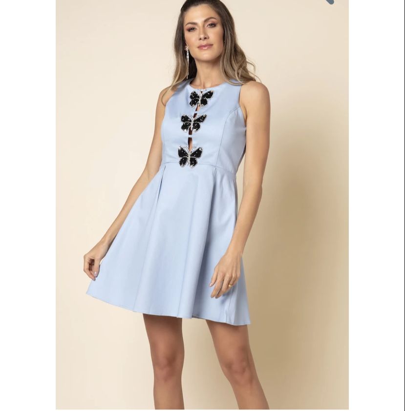 VESTIDO MARIPOSA AZUL